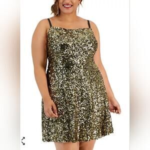 B Darin Sequined A-Line Dress